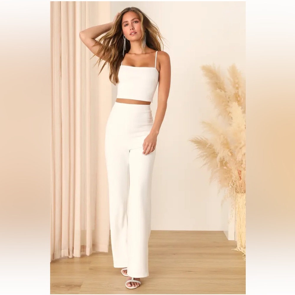 Lulus Impressive Aesthetic Wide-Leg Two Piece Jumpsuit